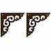 Hardware Philosophy Brass Swallow Tail Corner Plate Hardware 4.5