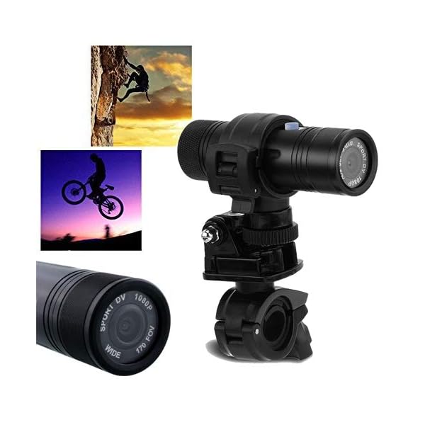 Motorcycle Helmet Kamera, Action Cam für Fahrrad Bike Video Camera 1080P HD Sports Action Camera 120° Wide Angle Camcorder Wasserdicht mit Handle Brackect,32G SD Card – Bild 8