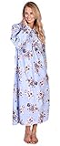 Patricia Women's Floral Print Long Sleeve Long Flannel Nightgown