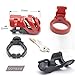 YJXL New The Biosourced Resin Male Standard Chastity Devices Male Briefs,with 4 Size Rings T-Shirt Red, Large