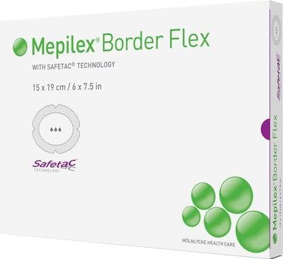 MEPILEX Border Flex Schaumverb.haftend 15 x 19 CM Pack of 5