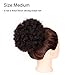AISI QUEENS Synthetic Afro Puff Drawstring Bun Ponytail Short Kinky Curly Hair Bun Extension Hairpieces Updo Hair Extensions with Two Clips(6inch,4#)