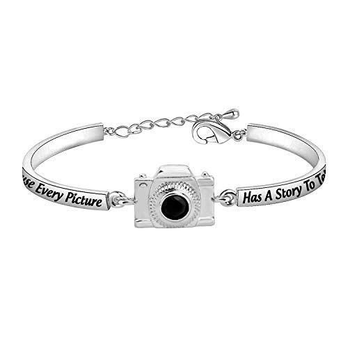 AKTAP Photograph Bracelet Camera Charm Because Every Picture Has a Story to Tell Photography Gifts for Photographers Women Best Friends (Photograph Bracelet)
