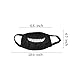Teenitor Cotton Mask, Teeth Pattern Cute Unisex Cotton Blend Anti Dust Face Mouth Mask Black for Man Woman 4 pcs A Set