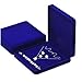 JunningGor Jewelry Set Velvet Box Necklace Earring Ring Necklace Bracelet Gift Display Case Wedding Jewelry Storage Holder (Royal Blue)