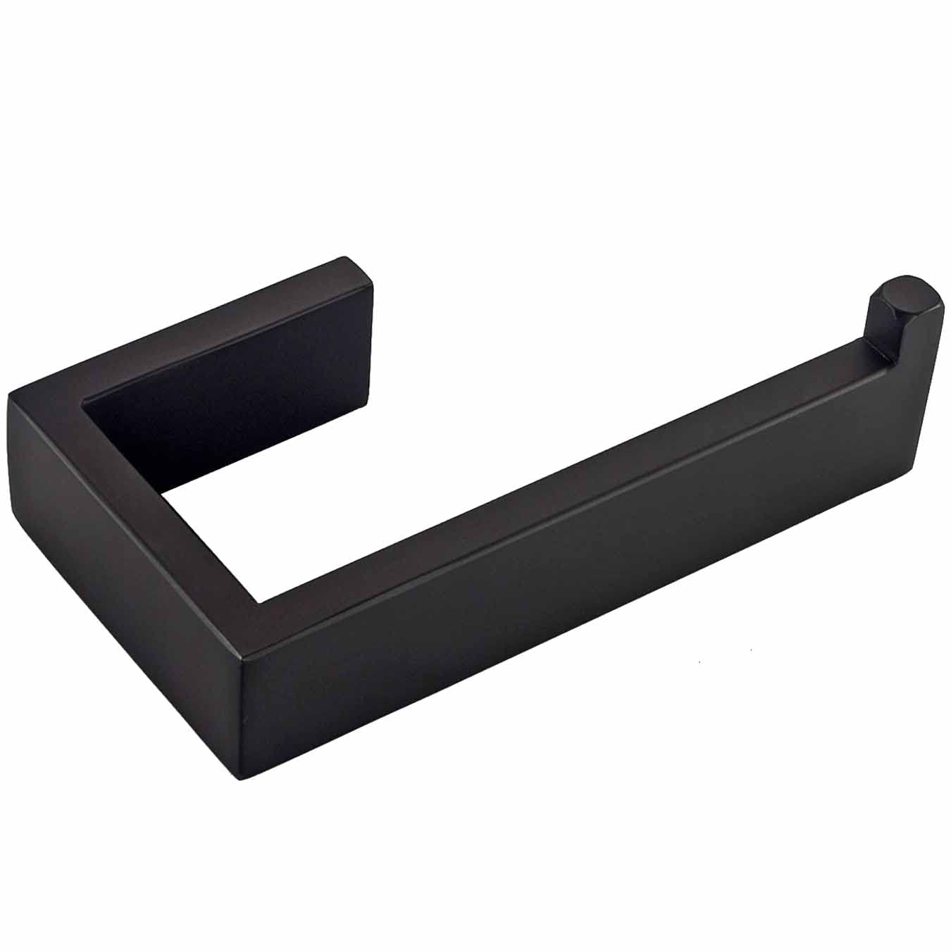 Melairy SUS 304 Stainless Steel Toilet Roll Holder Matte Black Finish Wall Mounted Bathroom Tissue Paper Holder