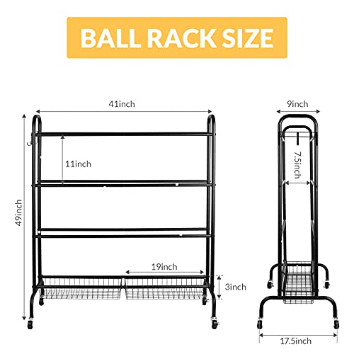 EXTCCT Basketball Rack, Outdoor Rolling Basketball Shooting Training Stand,Sports Equipment