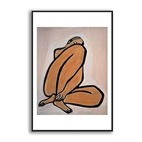 Framed Canvas Wall Art for Living Room, Bedroom Sexy Girls by Sanyu Canvas Prints for Modern Home Decoration Ready to Hang - 16"x24" inches