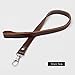 Genuine Leather Neck Lanyard, RetroLeo Leather Key Chain Holder, ID Badge Holder (LL001--Brown)