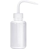 Valchoose 150ML Premium Eyelash Water Bottle, Visible Scale, White, 1 Pack | Soft LDPE Body with Angled Nozzle, Leak-resistant, Simple Operation, Precise Flow Control for Lash Care, Plants, and Labs