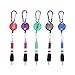 WINOMO Keychain 3-in-1 Handy Retractable Badge Reel Pen Belt Clip Pack of 5