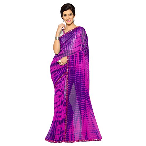 Mirchi fashion women s faux georgette shibori print sar…