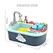 Wowok Play Kitchen Sink Toys, Dishwasher Playing Toy with Running Water, Automatic Faucets, Tableware and Detachable Water Rack Play House Pretend Role Play Toys for Boys Girls
