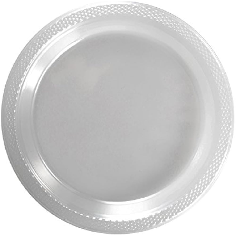 9 Inch. Clear Plastic Plates Solid Color Disposable Plates 100 Count