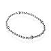 AeraVida Sleek Elastic Sterling Silver Beads Stretch Bracelet