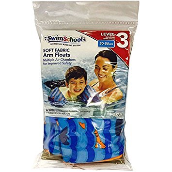 SwimSchool Boys Soft Fabric Arm Floats, Small/Medium