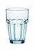 Bormioli Rocco Rock Bar Lounge 12.5 oz. Stackable Long Drink Beverage Glass for Cocktails, Cold Drinks, Soda, or Water, Set of 6, Ice Blue