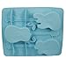HDE Guitar Shaped Music Party Silicone Jello Chocolate Mold Ice Cube Tray with 3 Neck Drink Stirrers