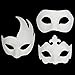 CSPRING 12PCS Cute Paper Face Paintable White Plain DIY Mask for Mardi Gras Cosplay Masquerade Dance Party