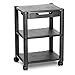Halter Printer Stand with Cable Management, 3 Tier Printer Cart Rolling Shelf, Black…