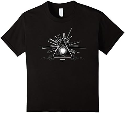 unisex-child Abstract Pyramid Form - Black &amp; White - Graphic Shirt 10 Black