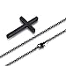 Reve Simple Stainless Steel Cross Pendant Chain Necklace for Men Women, 20-22 Inches Link Chain