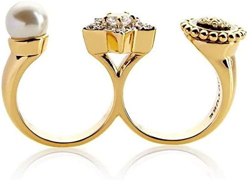 Juicy Couture Triple Finger Icon Ring - Gold size 8