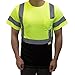 New York Hi-Viz Workwear BFS8512 High-Visibility Class 3 T Shirt with Moisture Wicking Mesh Birdseye, Black Bottom (Extra Large, Green)