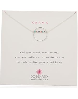 Smooth Open Circle with Multi-Color Seed Bead Bar Necklace Sterling Chain Necklace, 16