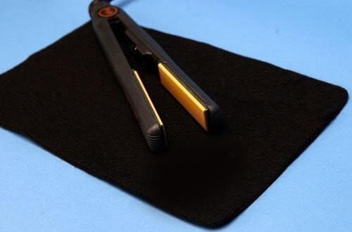 mateque Heat Proof Mat for Hair Straighteners Styling Irons Tongs Wands Black