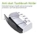 Wekity 015 Squeezer Kit Wall Mounted 5 Toothbrush Holder with Automatic Toothpaste Dispenser (Black)