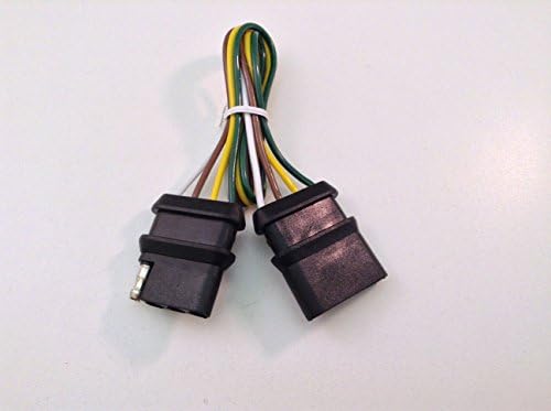 12" Trailer Wire 4 Way Wire Flat Harness/Connector Extension -18 Gauge