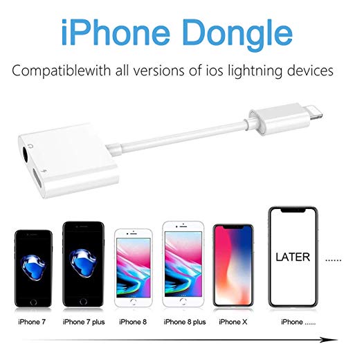 image for WDEAHK Headphone Adapter for iPhone X Adapter Aux Audio to 3.5mm Jack 