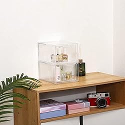 Yieach 2 Pack Stackable Makeup Organizer Storage