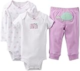 Carter's Baby Girls' 3-piece Bodysuit & Pant Set