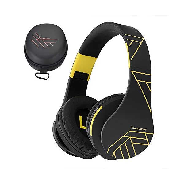 PowerLocus-Bluetooth-Over-Ear-Headphones-Wireless-Stereo-Foldable-Headphones-Wireless-and-Wired-Headsets-with-Built-in-Mic-Micro-SDTF-FM-for-iPhoneSamsungiPadPC-BlackYellow PowerLocus Bluetooth Over-Ear Headphones, Wireless Stereo Foldable Headphones Wireless and Wired Headsets with Built-in…