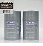 Bosley Thickening Keratin Dark Brown Hair Fibers, 2 Count