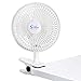 Simple Deluxe 6 Inch Clip on Desk Removable Pedestal and Adjustable Tilt Personal Table Fan for Home Office, 2 Pack, White, 2-Pack, HIFANXCLIP6X2