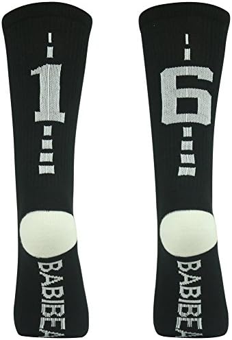 BABIBEAN Kid's Sports Over Knee High Socks Football Soccer Long Socks For Little Boy Black/White 4-8 Age