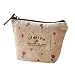 Bonaweite Canvas Change Coin Purse Wallet Bag Gift with Zip and Liner, Set of 4
