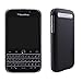LEEGU BlackBerry Classic Case Frosted Hard Case Cover with Standing Bracket for BlackBerry Classic Q20 (Frosted Black)