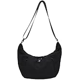 Haneulbit White Waterproof Crossbody Bag, Adjustable Shoulder Bag, Large Capacity