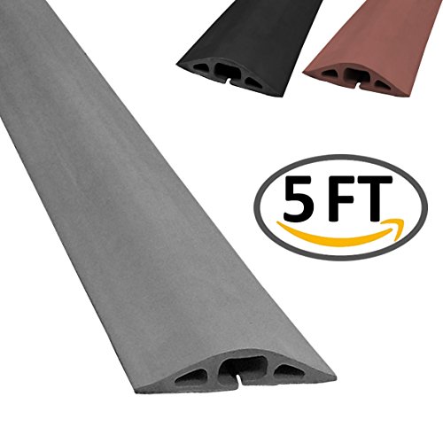 D-2 rubber duct cord cover - length: 5ft - color: gray …