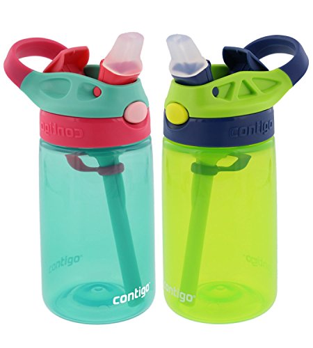 Contigo kids autospout gizmo water bottle, 14oz (persian green/ch…