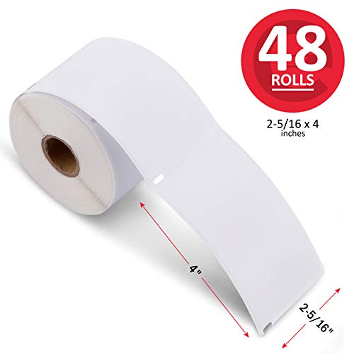 enKo (48 Rolls, 14,400 Labels) Address, Shipping & Barcode Labels 30256 (2-5/16 x 4") Compatible for Dymo LabelWriter