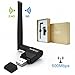Wifi Adapter AC 600Mbps Wireless Usb Adapter for Desktop / Laptop Dual Band 5/2.4 GHz Wifi Usb Dongle with External Antennas for PC Supports Windows XP/Vista/7/8/10/ Mac OS X 10.6-10.12