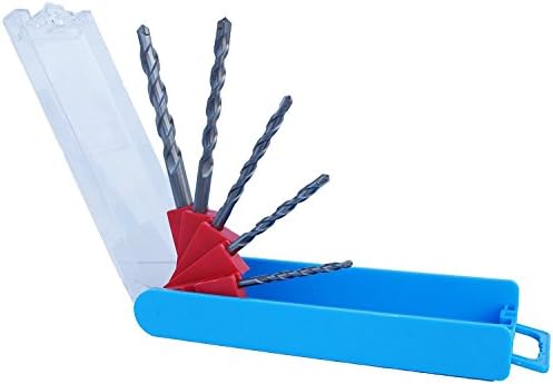 FIXTEC FDBM105001K 4/5/6/8/10mm Diameter Tip Straight Shank Twist Drilling Bit for Electric Drill (5 Pieces)