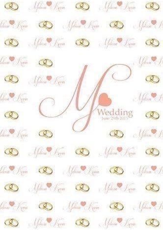 Custom Wedding Printed Photography Background Platinum Cloth C022 Backdrop 5'x6' Ft (60"x72") Engagement Party,Bridal Shower, Photo Booth Made in USA