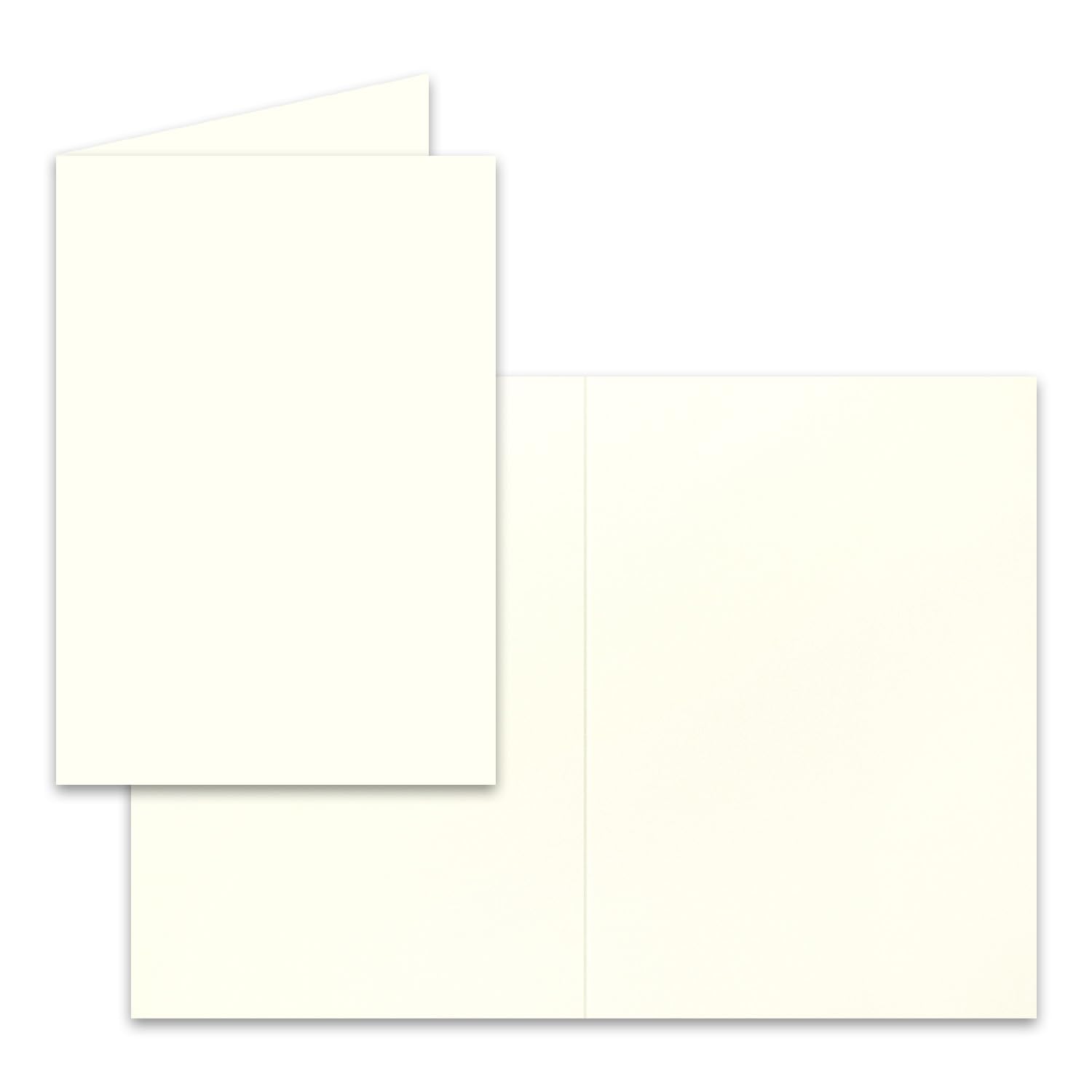 Neuser DIN B6 Folding Cards Colourful 50 Karten 22-Naturweiß