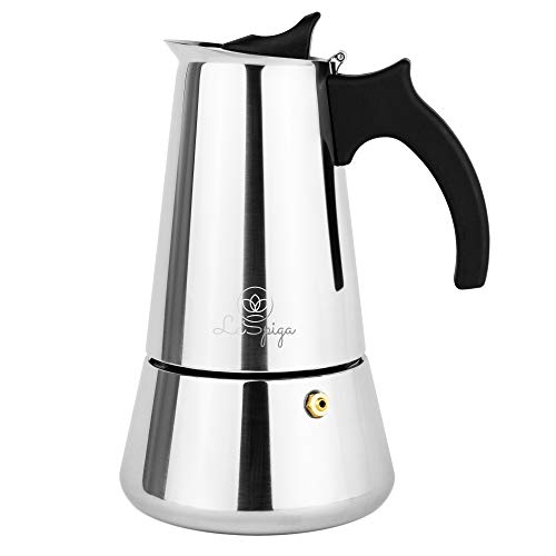 Premium Espressokocher von LaSpiga | Mokkakanne Espressokanne Coffee Maker aus hochwertigem 430 Edelstahl | geeignet für… – Bild 8